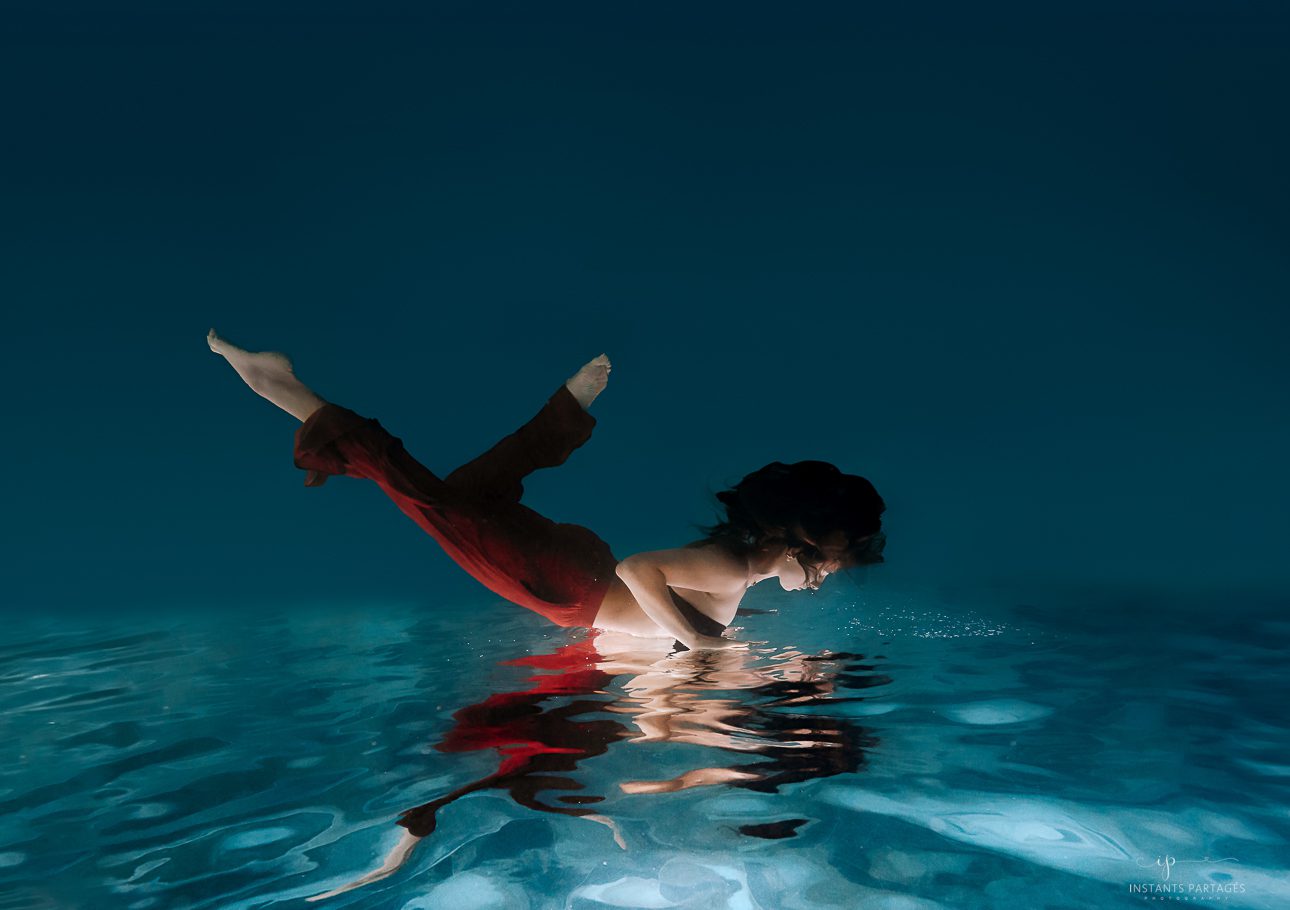 séance photo sous l'eau