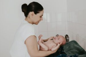 reportage photo bain bébé